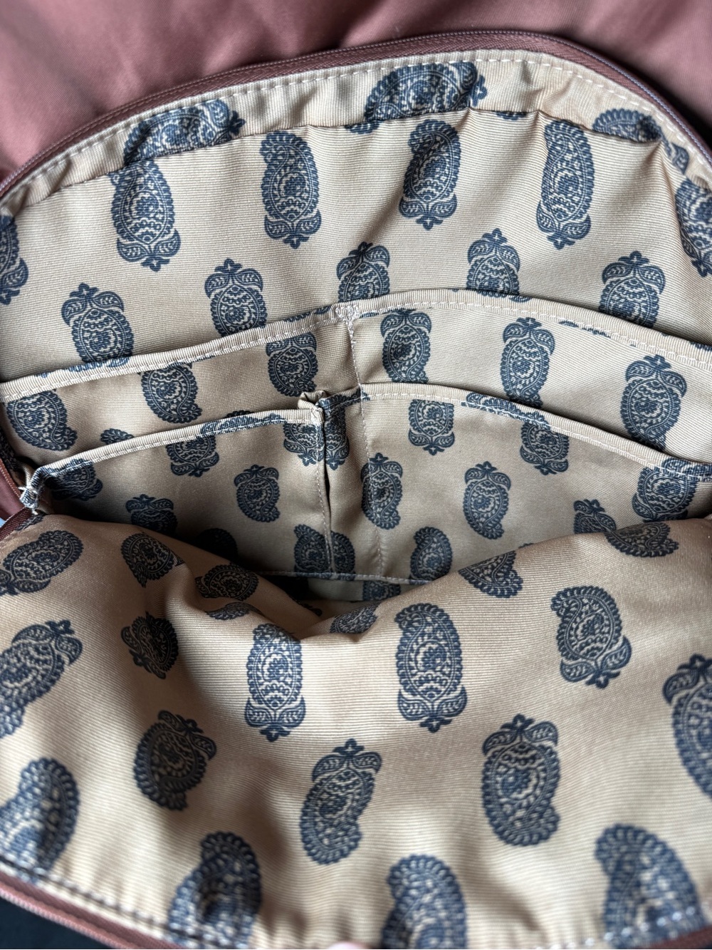 Vera Bradley Bancroft Backpack Cinnamon Brown Nylon Laptop Bag - Picture 7 of 9